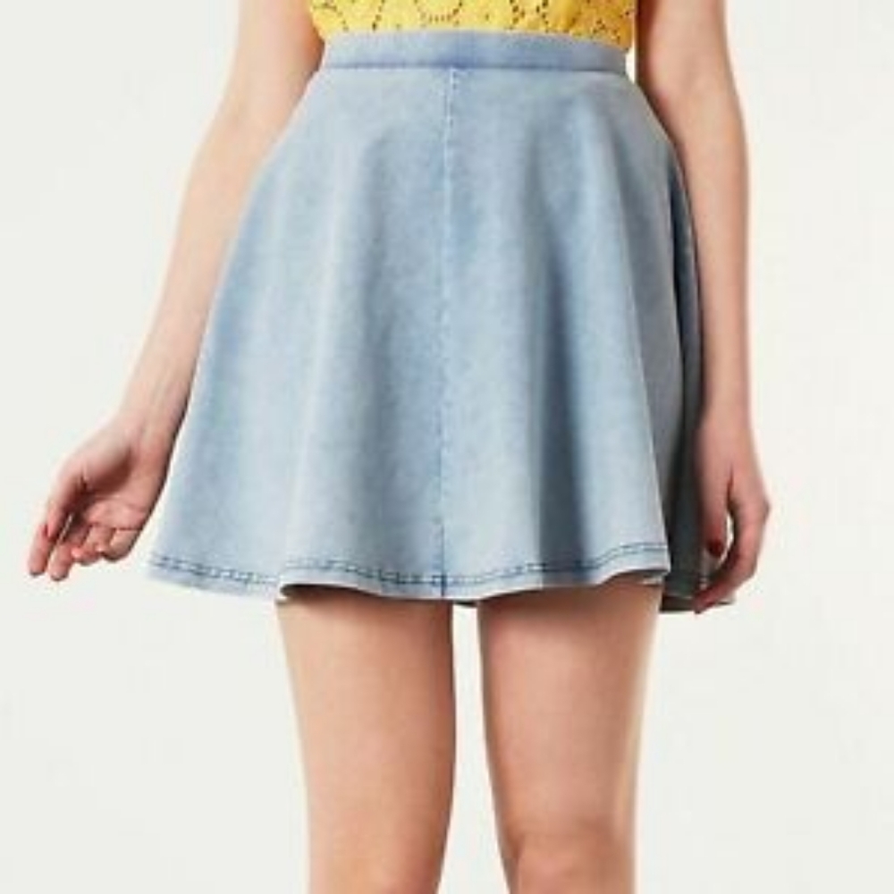 Acid Wash Skater Skirt